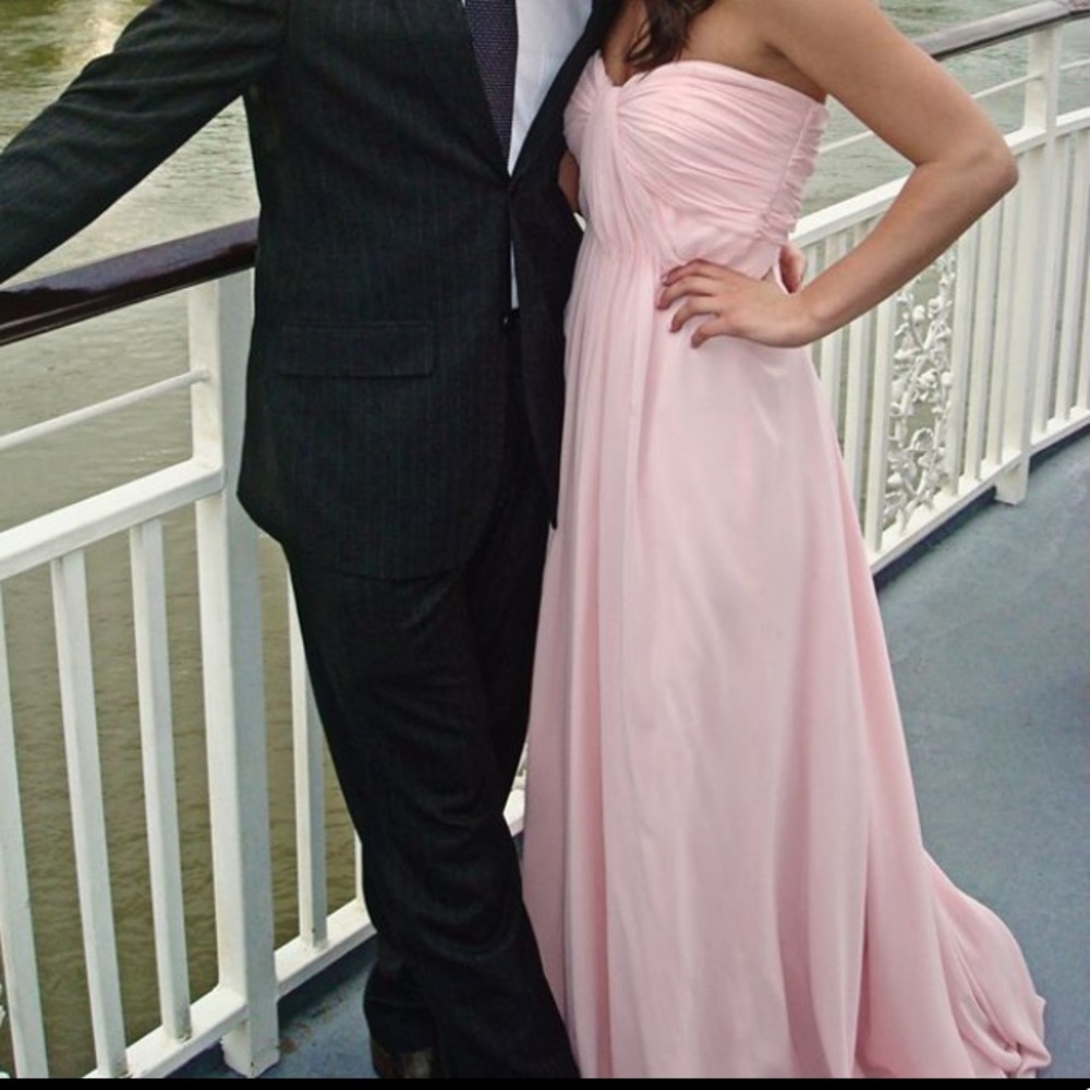ALYCE DESIGNS PINK CHIFFON DRESS GOWN empire prom